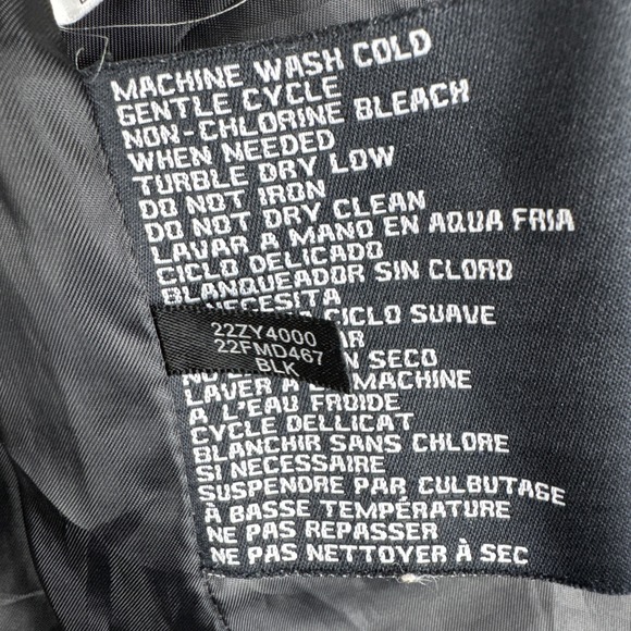 GUESS Los Angeles Puffer Women Doen Coat Jacket S Black Quilted Mid-Length Zip - Picture 11 of 11